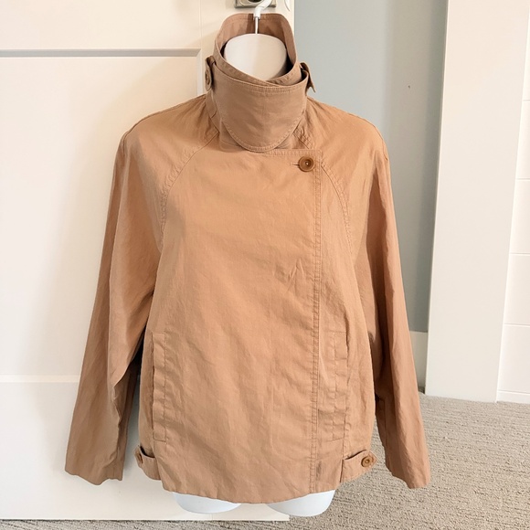 COS Chic Crop Trench in 100% Linen Sz US 2 S/M NEW - Picture 4 of 9